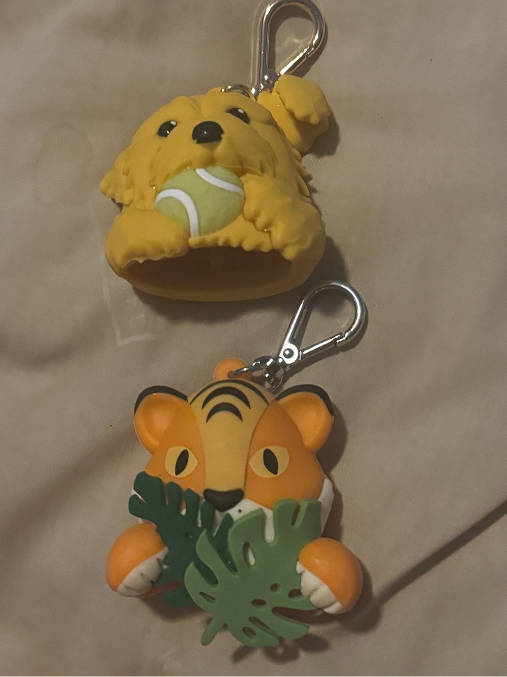 Bath & Body Works Hand Sanitizer Holder - Tiger and Dog set